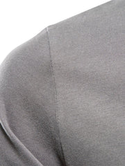 Gray textured crew-neck tee with a subtle ribbed knit fabric detail.
