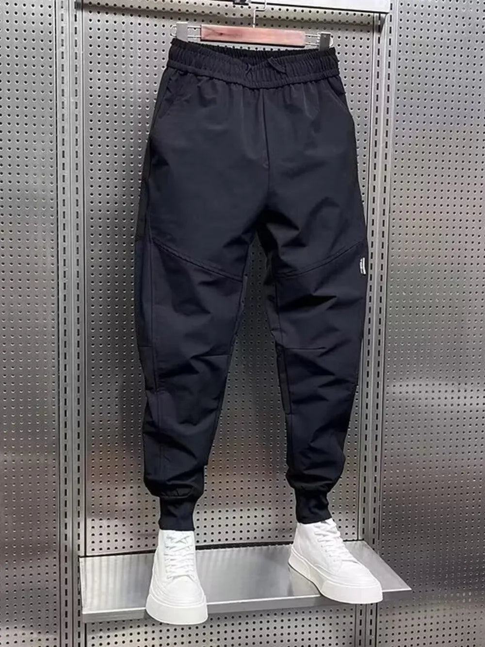 Men's Plus Size Drawstring Loose Fit Joggers, side view
