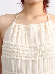 Elegant Backless Halter Maxi Dress
