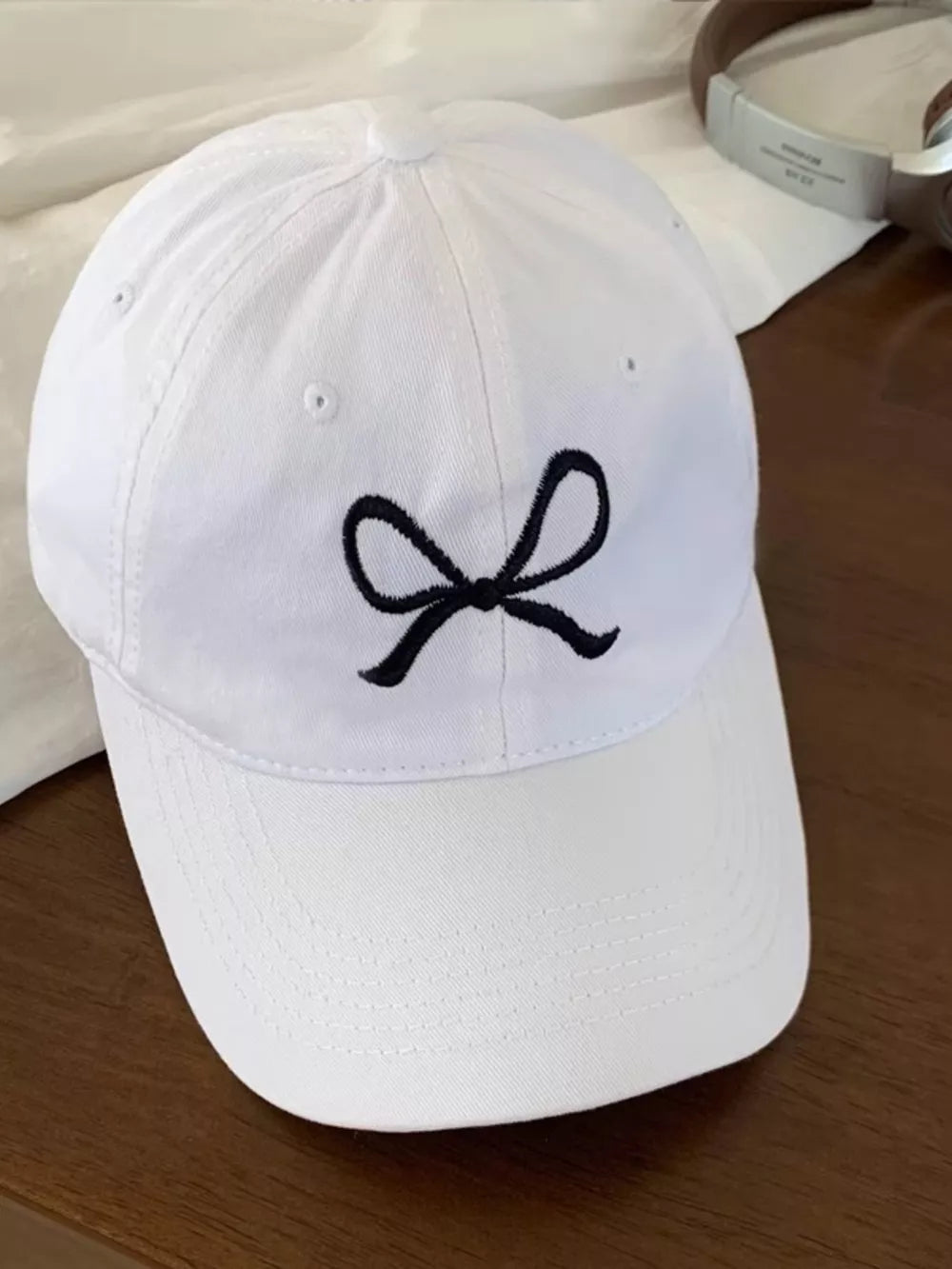Charming Embroidered Bow Hat