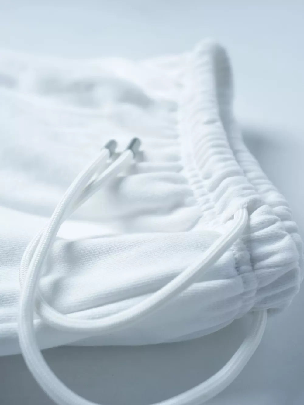 Men S Drawstring Wide Leg Pants in White, alternate angle