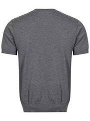 Men's Cable Knit Short Sleeve Top, fabric detail