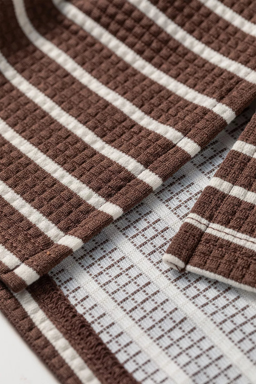 Knit Long-sleeve Top in Coffee Brown, editorial view