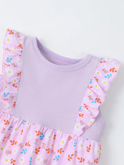 Children S Ruffled Floral Print Dress, side view