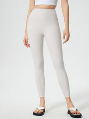 Gray sculpted contour leggings with pocket detail, full length.
