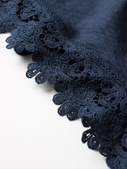 Lace-trimmed Cami With Wide-leg Pants Set