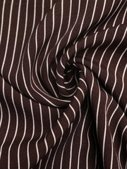 Striped Button-up Bodysuit in Brown, view 12