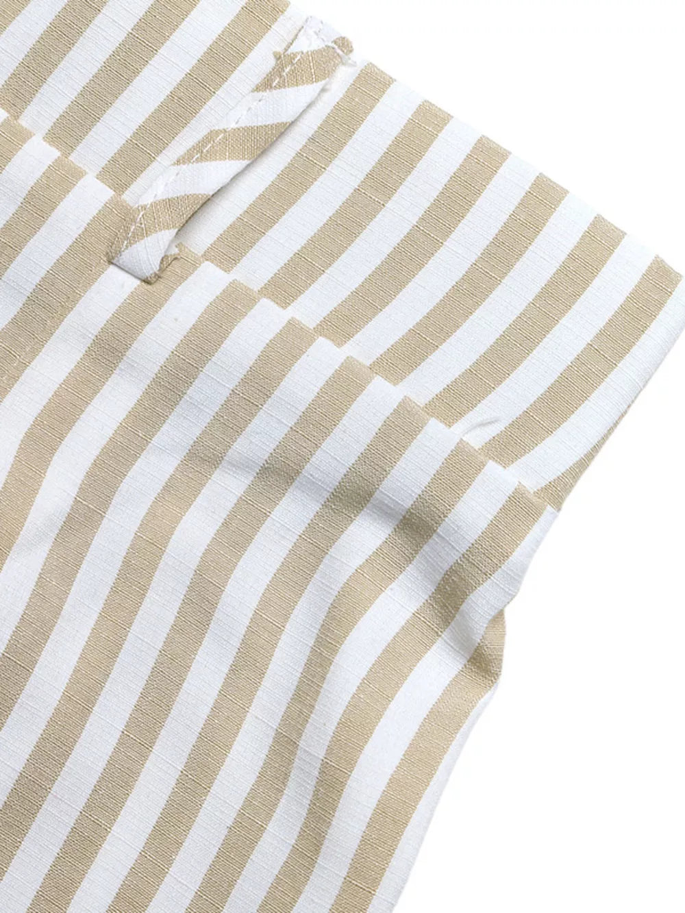 Chic striped cotton two-piece set with button detail on vest.