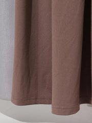 Ruched Long-sleeve Maxi Dress With Cutout in Brown, view 12