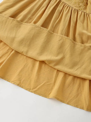 Children's Lace Detail Embroidered Dress, model styling view