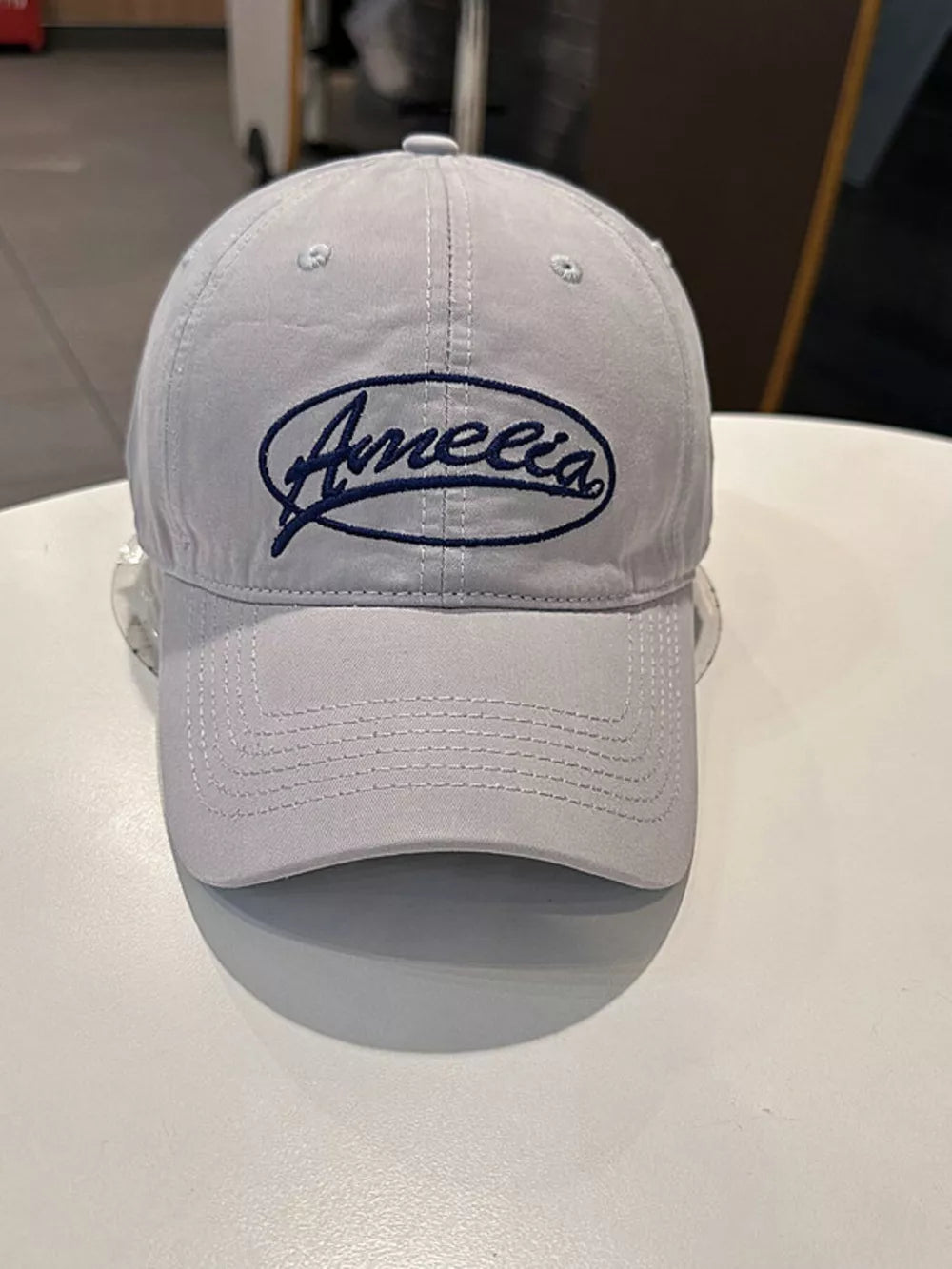 Ameelia Embroidered Cotton Baseball Cap