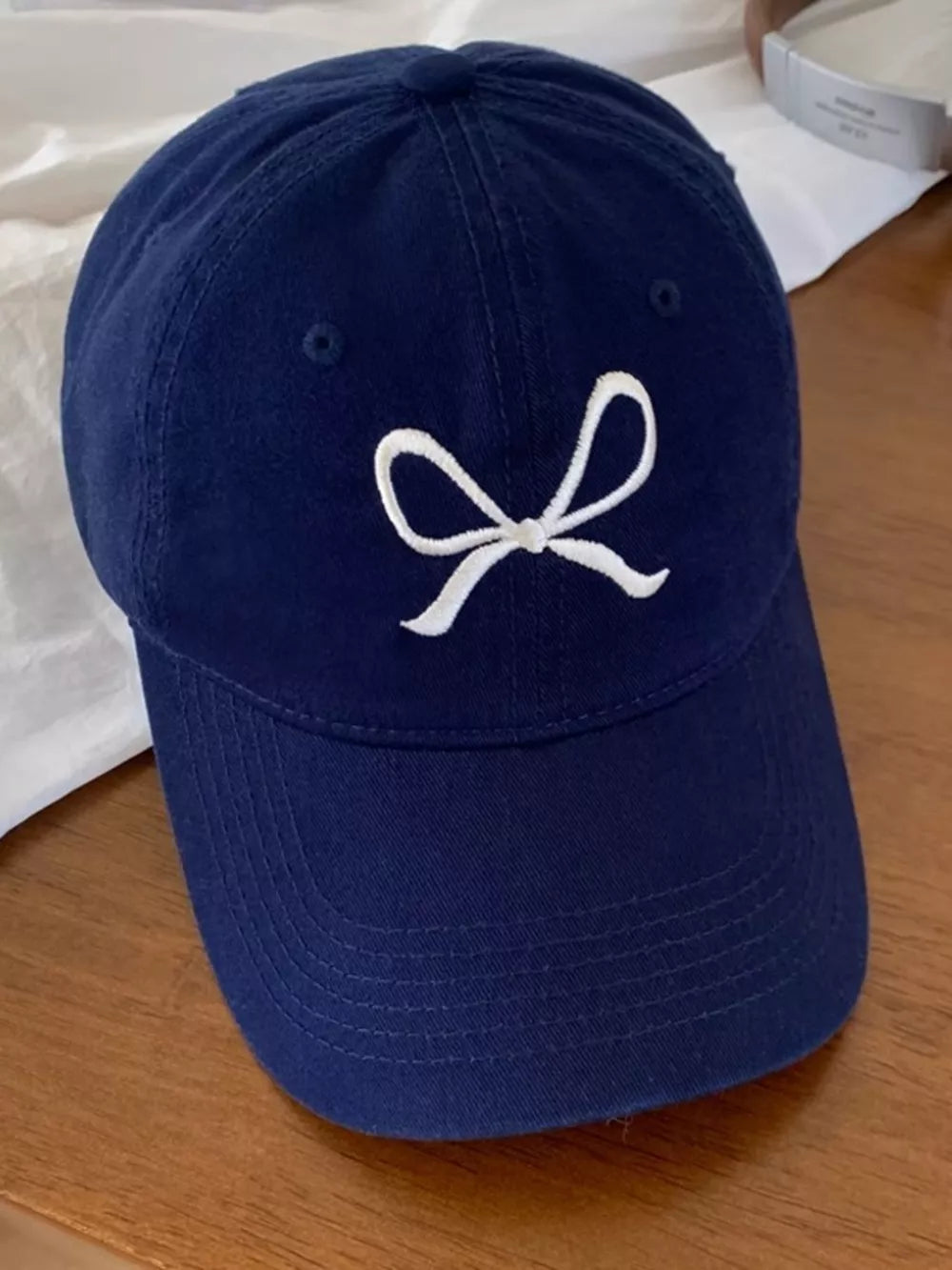 Charming Embroidered Bow Hat