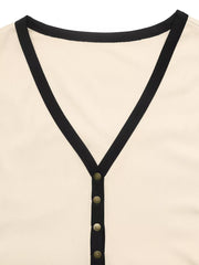 Ribbed V-neck Long Sleeve Bodysuit in Tan, editorial view