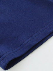 Nautical Adventure two-piece toddler set, dark navy cotton.