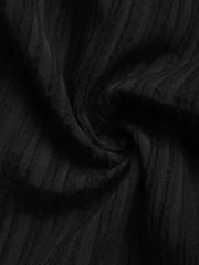 Black ruched halter maxi dress with tiered skirt and textured fabric detail