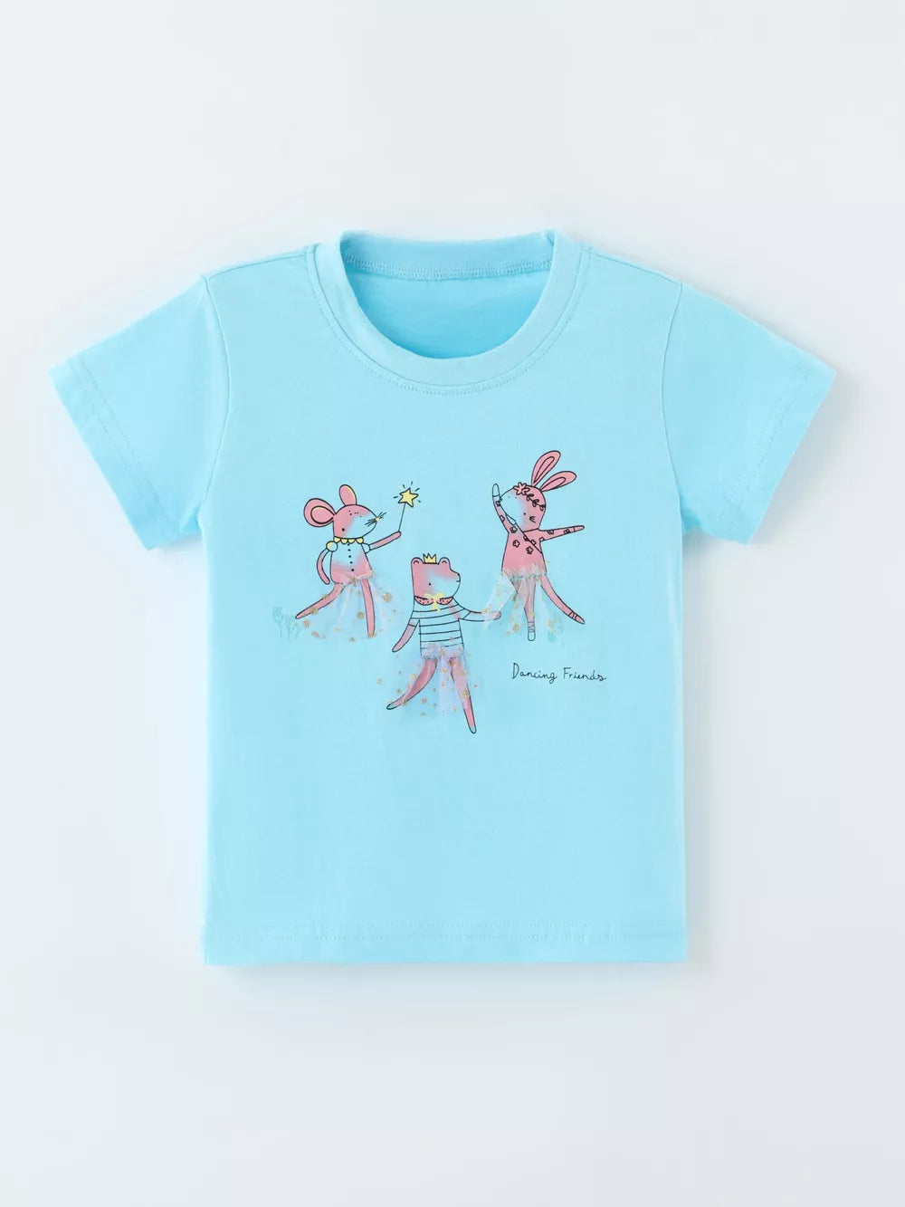 Children's Dancing Friends Graphic T-shirt, side view