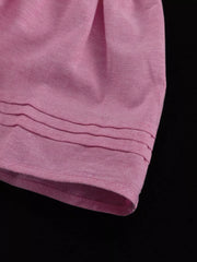 Puffed Sleeve Crop Top With Ruffled Skirt Set