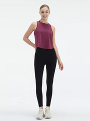 Cutout Back Active Tank With Tie Detail