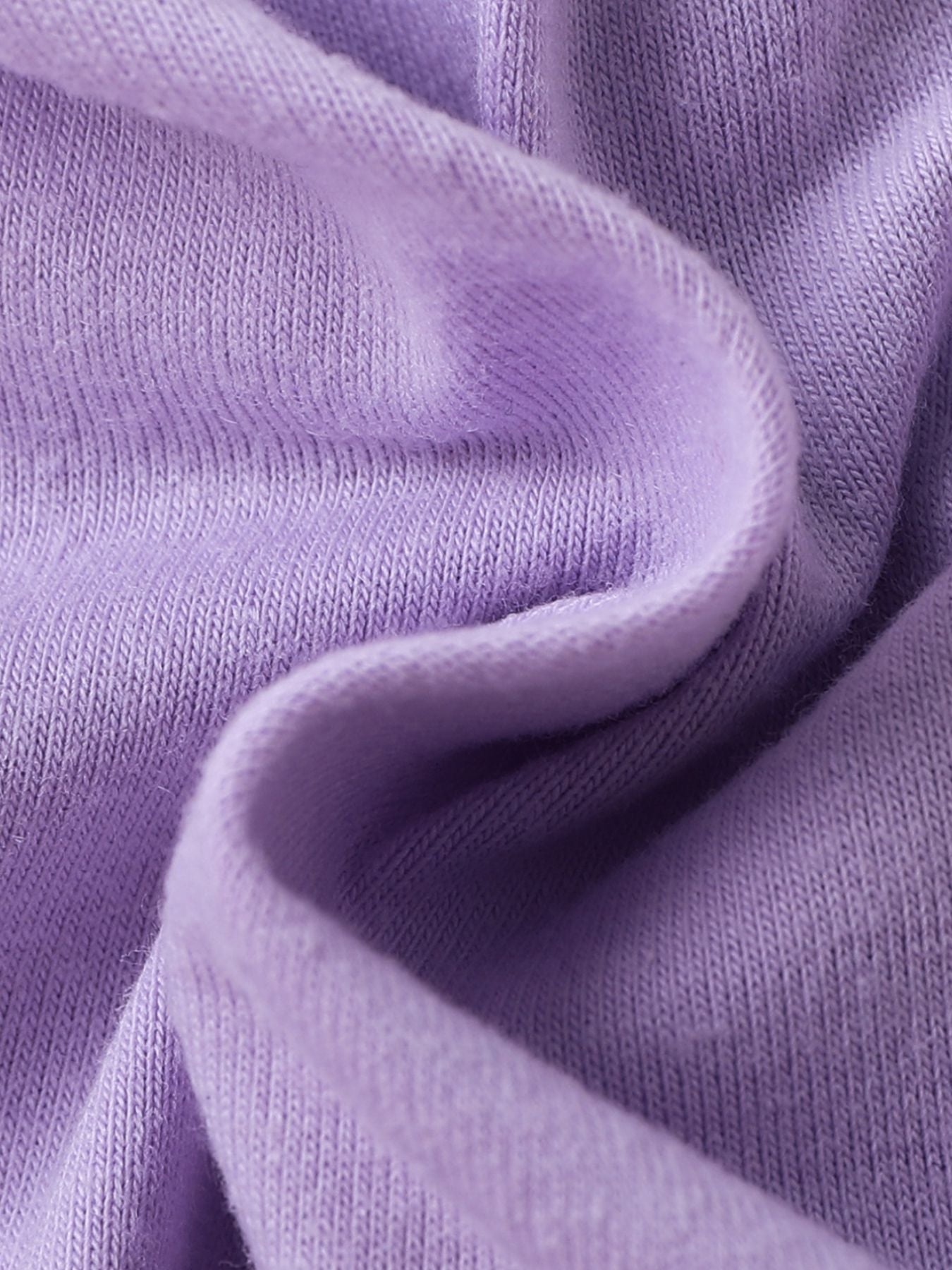 Purple baby bodysuit fabric detail