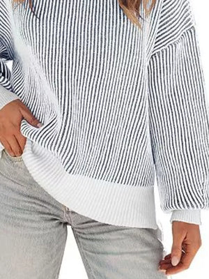 100% polyester Care instructions: Machine wash cold pullover sweater in Pink with relaxed silhouette