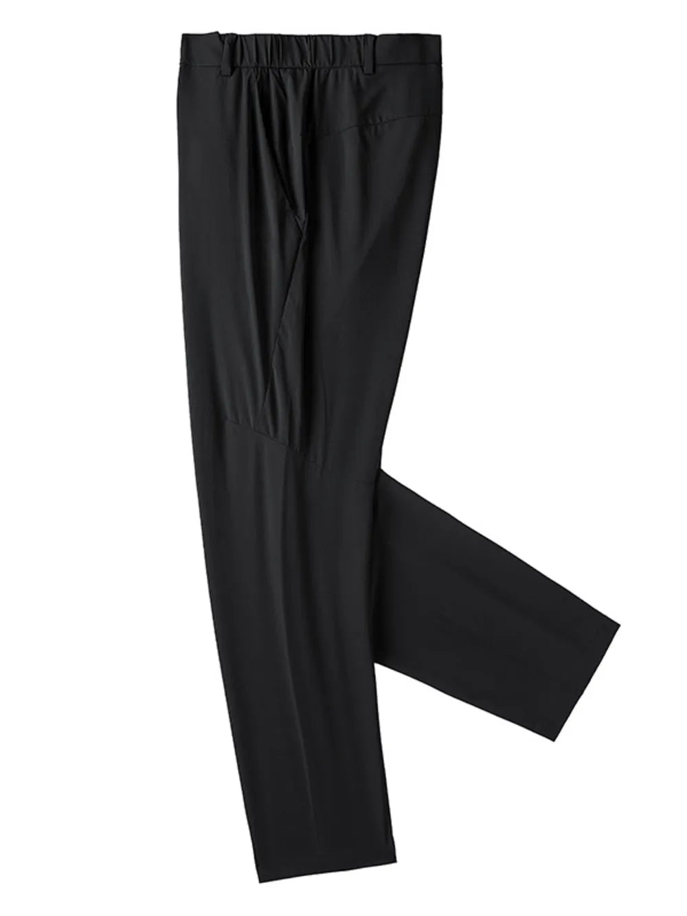 Black relaxed fit men's sweatpants with elastic waist and pockets.