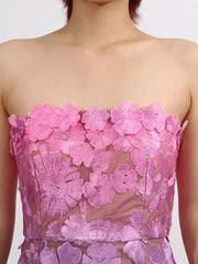 Ombre Floral Embroidered Maxi Dress