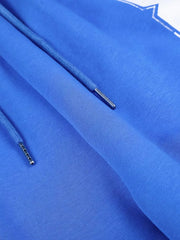 Men's Number 8 Wide Leg Capris in Blue, model styling view