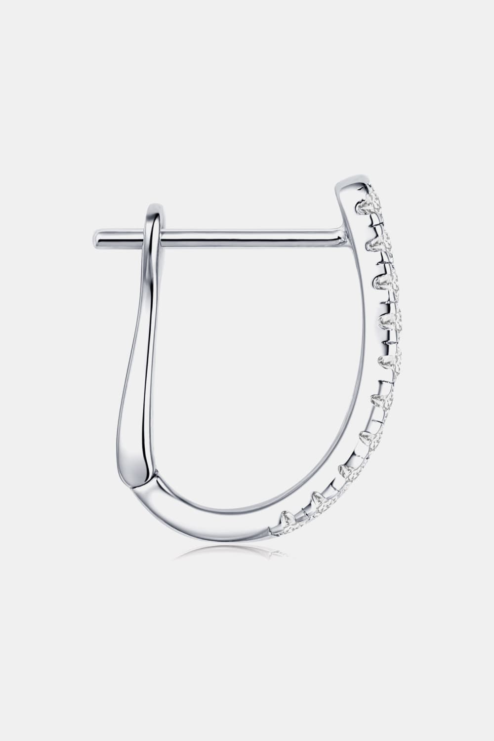 Pavé hoop sterling earrings with sparkling accents.