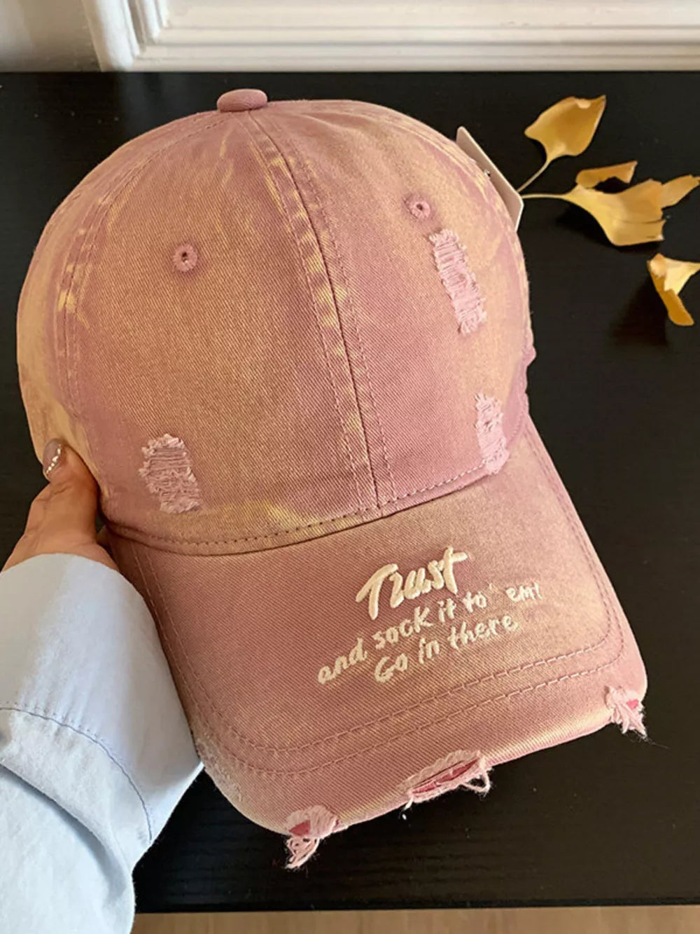 Worn-in Embroidered Cotton Baseball Cap