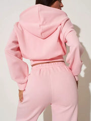 Zip-up Hoodie And Wide-leg Pants Set, product detail