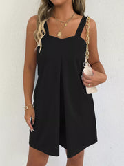 Sweetheart Neck Wide Strap Romper, model styling view