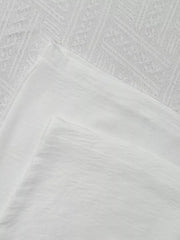 White maternity wide-leg pants with drawstring detail, relaxed fit