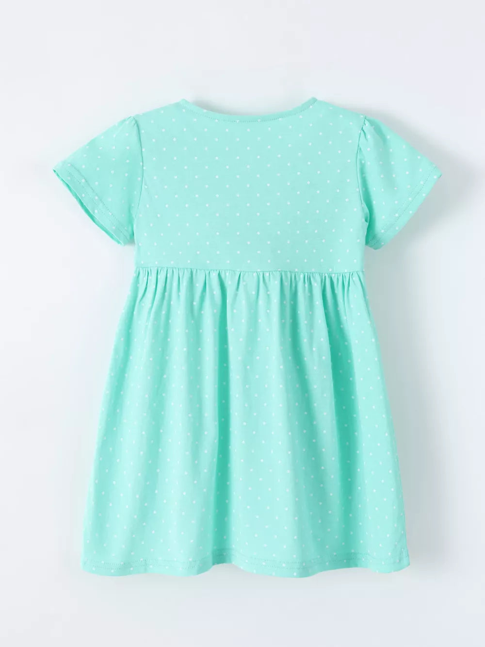 Children's Bunny Print Button Detail Dress, back view