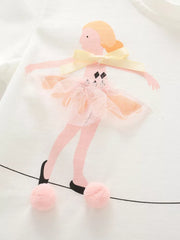 Children's Ballet Dancer Tee And Shorts Set, model styling view