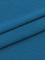 French blue button-down maxi dress fabric detail
