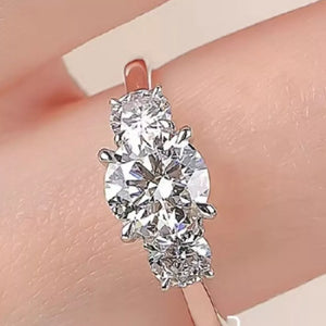 4 Carat Moissanite Sterling Silver Ring, model styling view