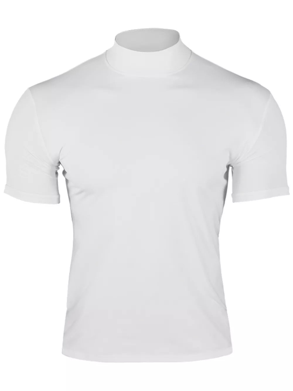 Men's Plus Size Short Sleeve Turtleneck T-shirt in Tan, product detail