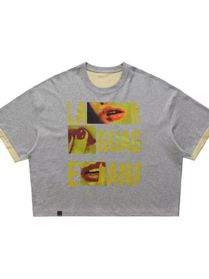 Men's Graphic Round Neck Short Sleeve T-shirt, back view