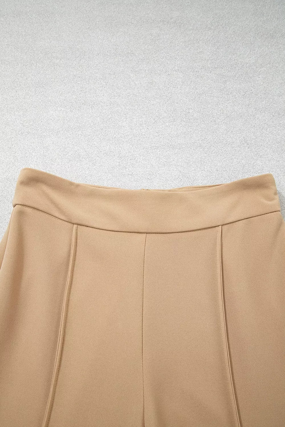 High Waist Full Length Regular Fit Pants in Tan, view 11