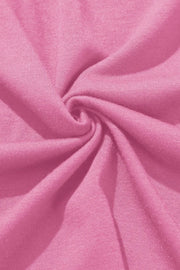 Pink wrap-front palazzo pants with slit hem, breathable fabric detail