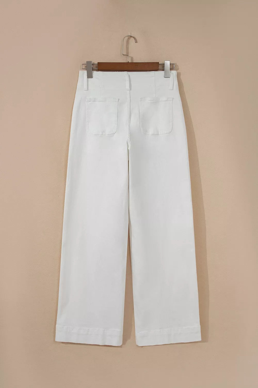 2-button High Waist Wide Leg Jeans, back view