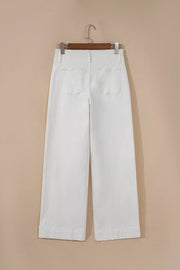 2-button High Waist Wide Leg Jeans, back view