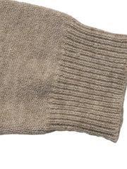 Dropped Shoulder Long Sleeve Sweater in Khaki, fit detail
