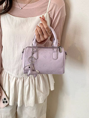 Top Handle Crossbody Bag in Pink Purple, editorial view