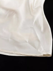 Elegant Satin Tie-shoulder V-neck Dress