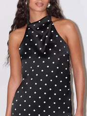 Chic Polka Dot Halter Tank Top