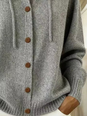 Hooded Button-up Cardigan in Pink, view 21
