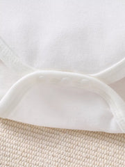 Children's Ruffled Bow Bodysuit And Pants Set in Pink, fit detail