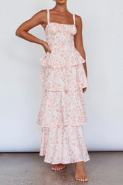 Charming Tiered Floral Maxi Dress