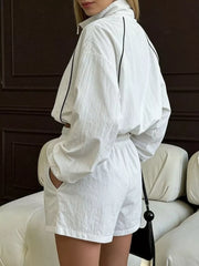 Zip-up Long-sleeve Jacket in Yellow, side view